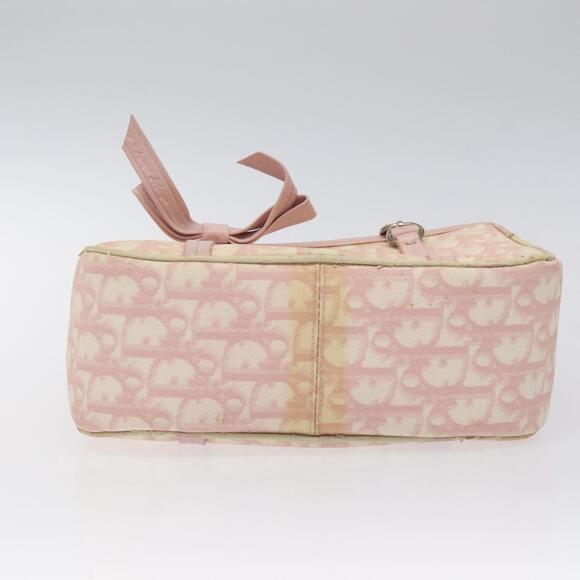 DIOR Trotter Canvas Romantic Chain Bag Pvc Pink Silver - Picture 9 of 12